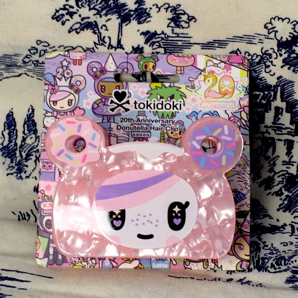 Tokidoki Donutella Hair Clip New pink glitter